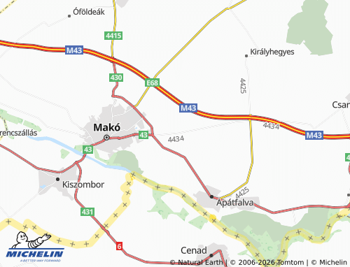 Mapa MICHELIN Ménesjárás - ViaMichelin