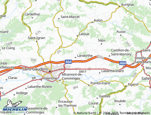 MICHELIN-Landkarte Landorthe - ViaMichelin