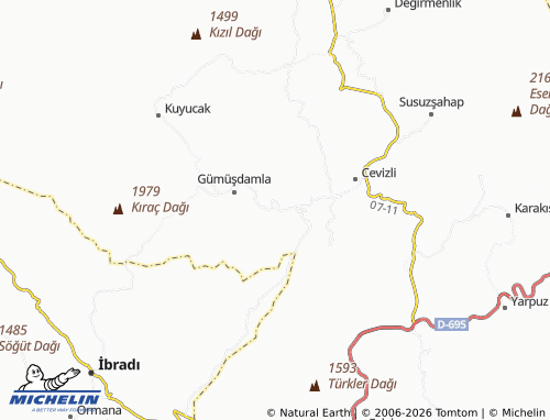 MICHELIN Çınardibi map - ViaMichelin