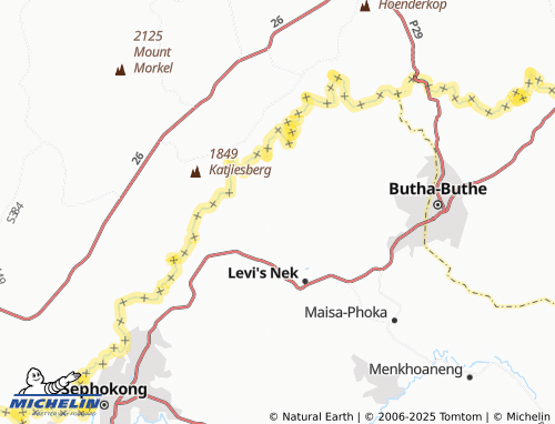 MICHELIN Ha Lelingoane map - ViaMichelin
