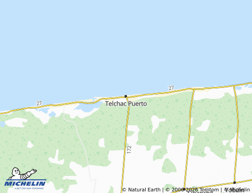 MICHELIN Telchac Puerto map - ViaMichelin