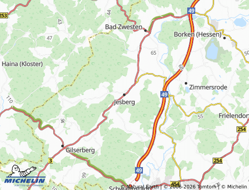 Mapa MICHELIN Jesberg - ViaMichelin