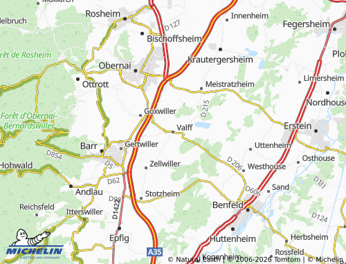 Carte MICHELIN Valff - ViaMichelin