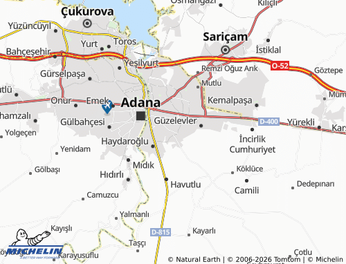 MICHELIN Yeşil Bağlar map - ViaMichelin