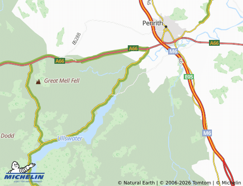 Carte MICHELIN Pooley Bridge - ViaMichelin