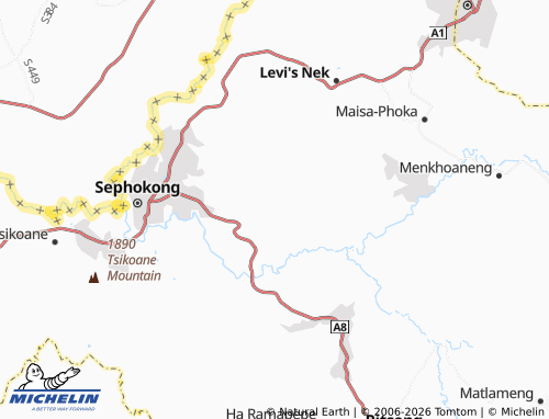 MICHELIN Lithoteng map - ViaMichelin