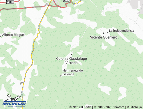 MICHELIN-Landkarte Colonia Guadalupe Victoria - ViaMichelin