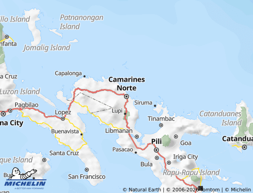 Mappa MICHELIN Camarines Norte - ViaMichelin