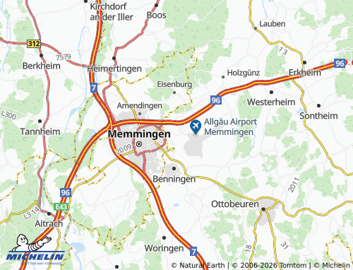 Mappa MICHELIN Memmingerberg - ViaMichelin