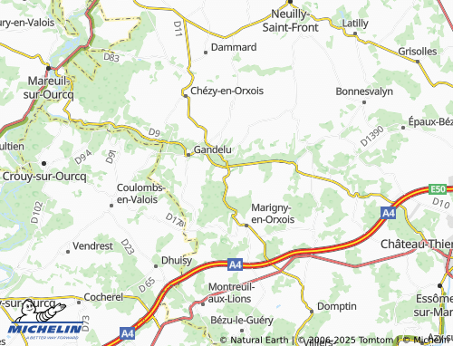 Mapa MICHELIN Veuilly-la-Poterie - ViaMichelin