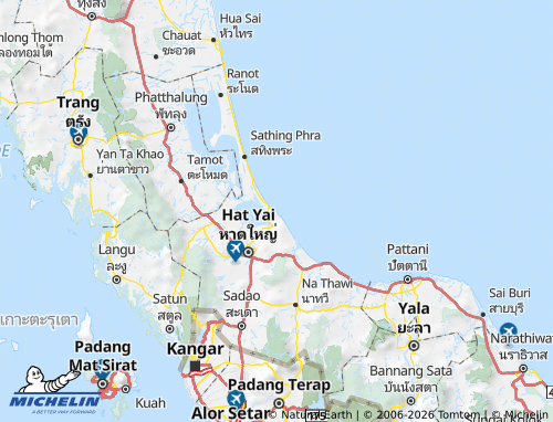 Mapa MICHELIN Changwat Songkhla - ViaMichelin