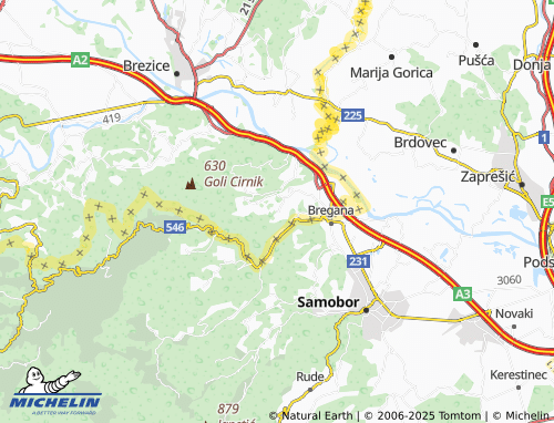 Mappa MICHELIN Brezje pri Veliki Dolini - ViaMichelin
