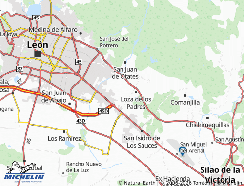 MICHELIN-Landkarte Héroes León - ViaMichelin