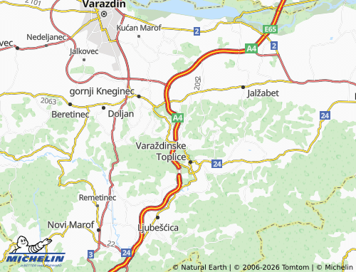 Mapa MICHELIN Vrtlinovec - ViaMichelin
