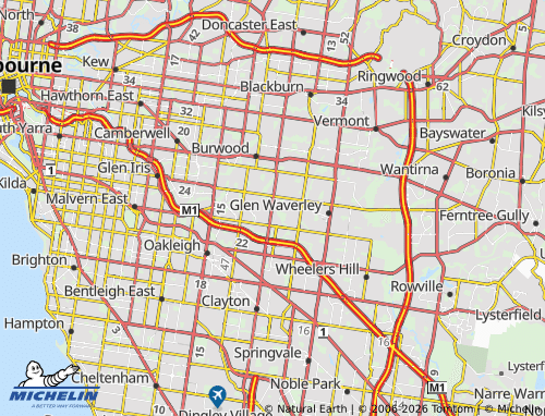 MICHELIN Mount Waverley map - ViaMichelin