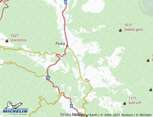 MICHELIN Parje map - ViaMichelin