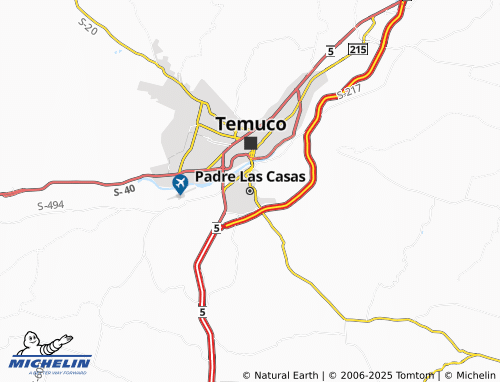 MICHELIN Padre Las Casas map - ViaMichelin