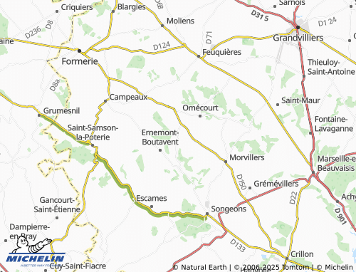 MICHELIN-Landkarte Loueuse - ViaMichelin