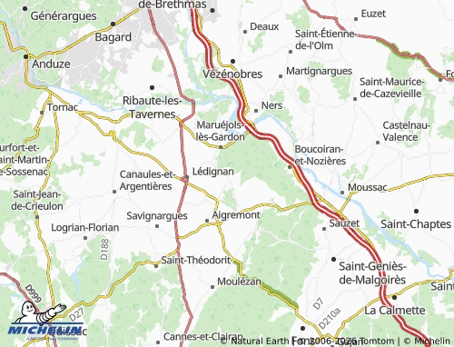 Carte MICHELIN Saint-Bénézet - ViaMichelin