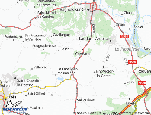 Mapa MICHELIN Gaujac - ViaMichelin