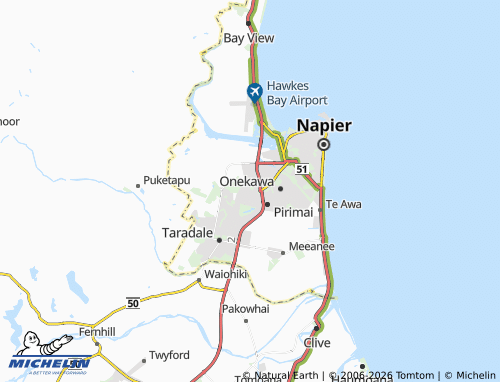 Mapa MICHELIN Tamatea - ViaMichelin