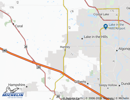 Mapa MICHELIN Huntley - ViaMichelin