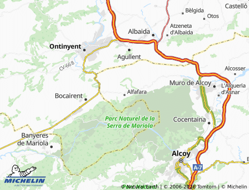 Mappa MICHELIN Alfafara - ViaMichelin
