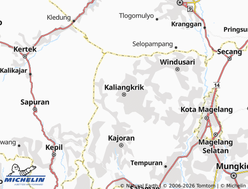 Carte MICHELIN Kaliangkrik - ViaMichelin