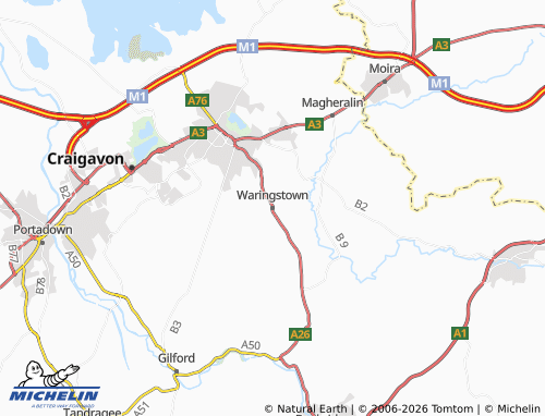 MICHELIN Waringstown map - ViaMichelin