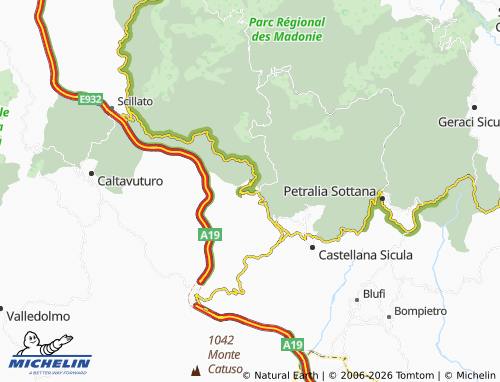 MICHELIN Polizzi Generosa map - ViaMichelin