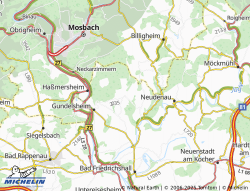 MICHELIN-Landkarte Tiefenbach - ViaMichelin