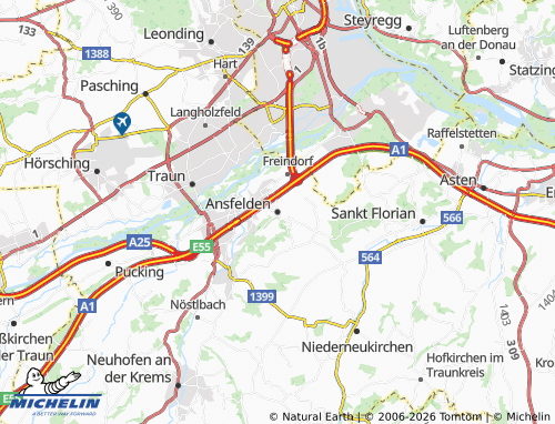 Mapa MICHELIN Ansfelden - ViaMichelin