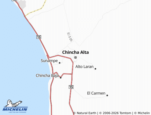 MICHELIN Chincha Alta map - ViaMichelin
