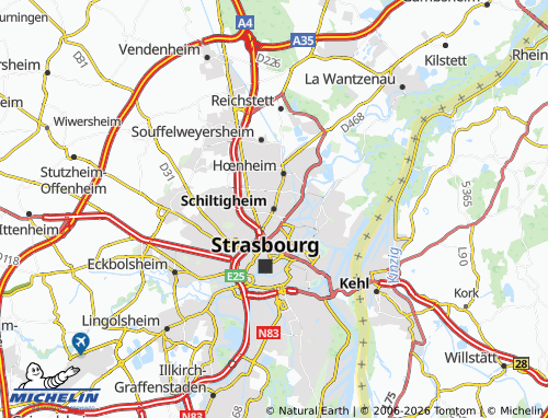 MICHELIN-Landkarte Schiltigheim - ViaMichelin