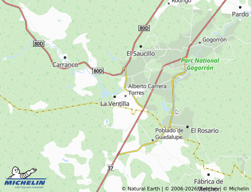 Mappa MICHELIN Alberto Carrera Torres - ViaMichelin