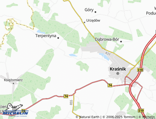 MICHELIN Wyżnianka map - ViaMichelin