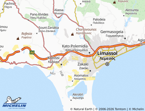 MICHELIN Ypsonas map - ViaMichelin