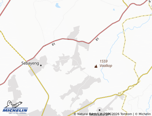 MICHELIN-Landkarte Mokgabane - ViaMichelin