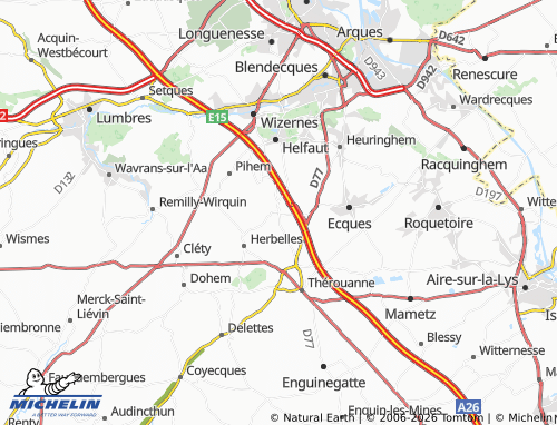 MICHELIN Inghem map - ViaMichelin