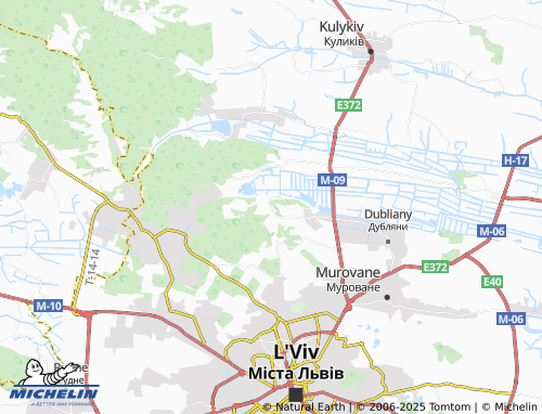 MICHELIN Mali Hrybovychi map - ViaMichelin