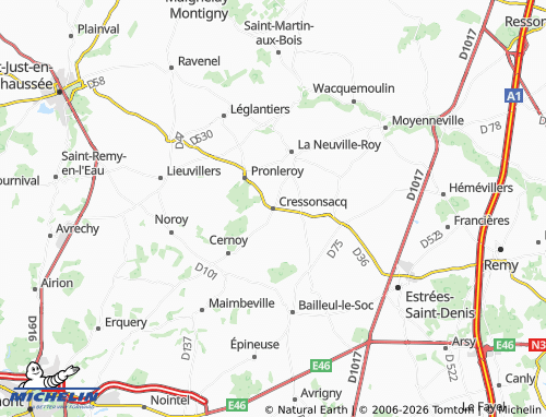 Mapa MICHELIN Cressonsacq - ViaMichelin