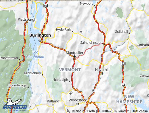 Mappa MICHELIN Vermont - ViaMichelin