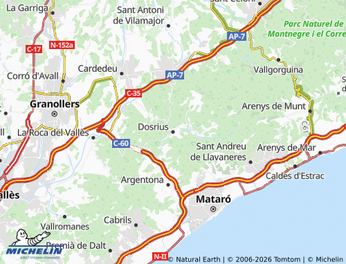 MICHELIN Dosrius map - ViaMichelin