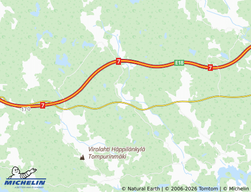 MICHELIN Uski map - ViaMichelin