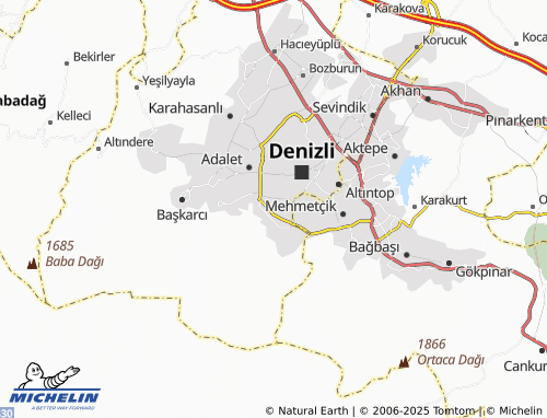 MICHELIN Yenişehir map - ViaMichelin