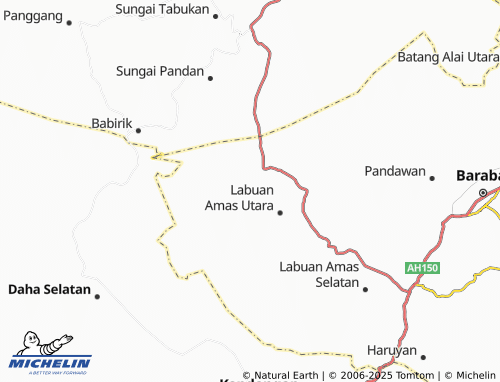 MICHELIN Rantau Bujur map - ViaMichelin