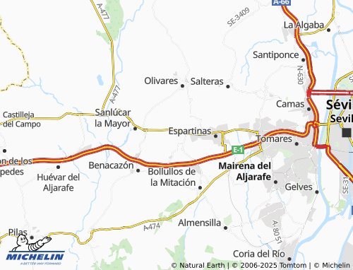 MICHELIN Urbanización La Viña de Espartinas map - ViaMichelin