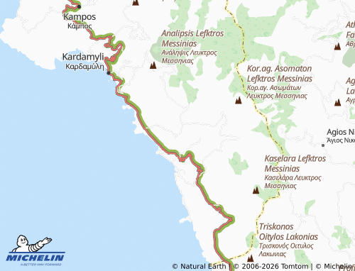 MICHELIN Pyrgos map - ViaMichelin