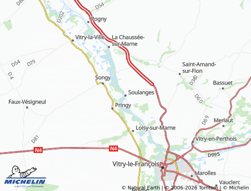 Mapa MICHELIN Soulanges - ViaMichelin