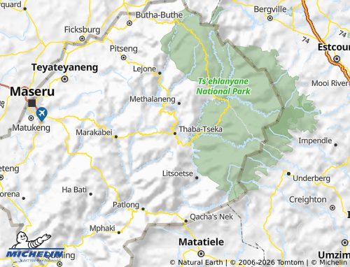 Mappa MICHELIN Thaba-Tseka - ViaMichelin